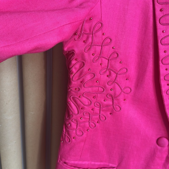 Vintage pink blazer with beaded details - Picture 4 of 5